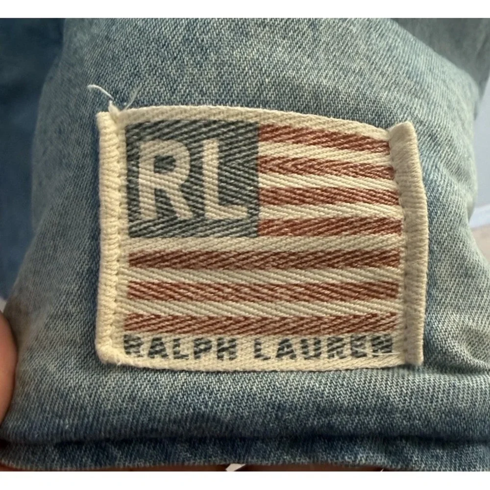 Rare VTG Ralph Lauren Heavy Denim Jean Windward King Sz Comforter-Bed Spread